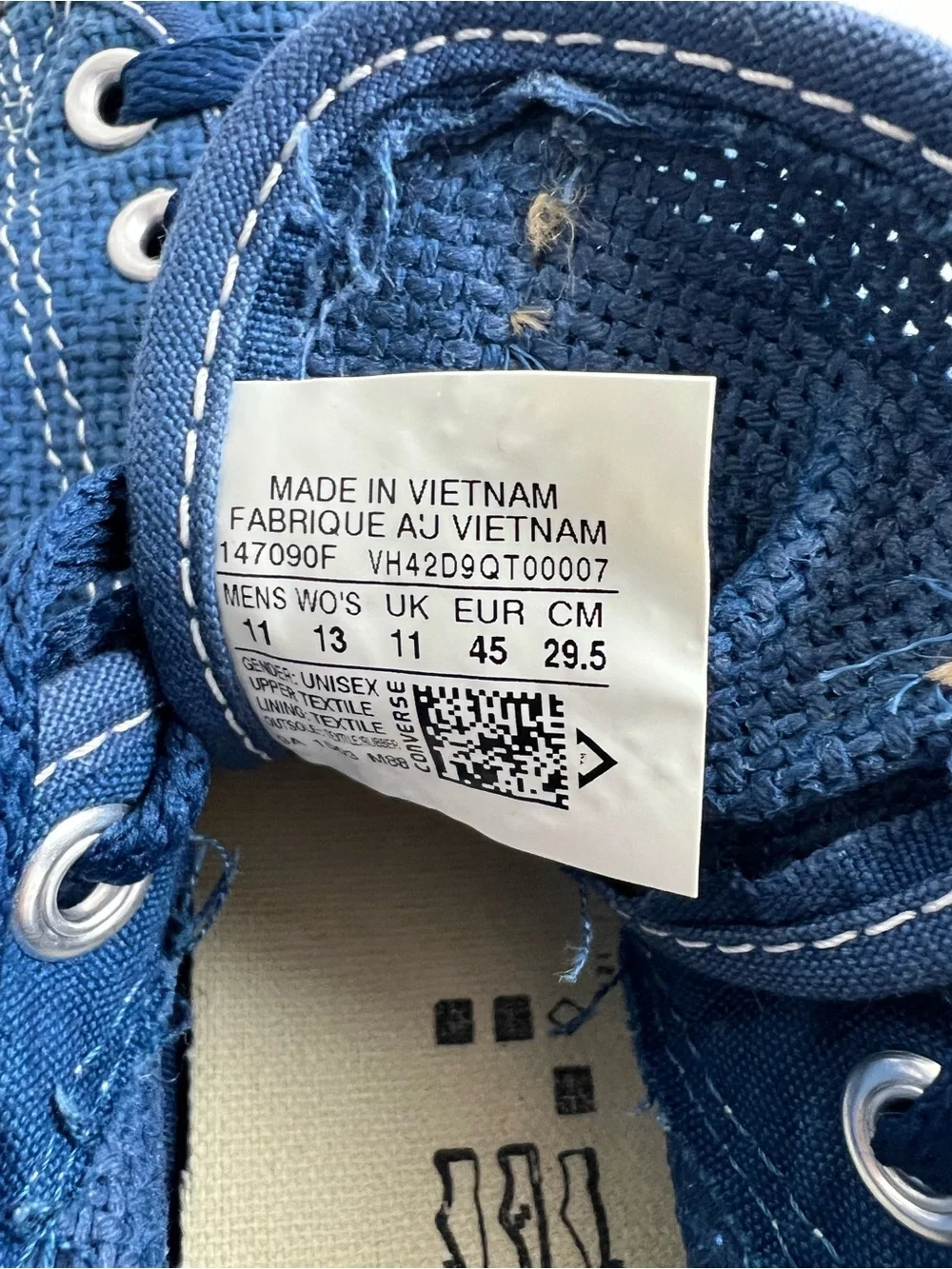 Converse Chuck Taylor All Star Blue Low Top Canvas Sneakers Skater Men’s 11 - Picture 9 of 12